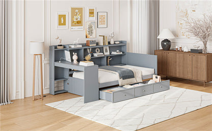 Daybed With 3 Drawers USB Ports And Desk - The Sleep Loft - Online Mattress Showroom NYC