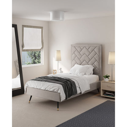 Crosby - Bed With Upholstered Headboard And Slats - The Sleep Loft - Online Mattress Showroom NYC
