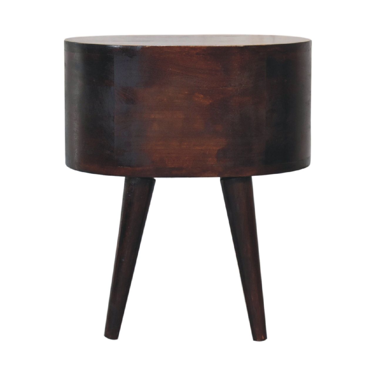 Rounded Bedside Table - Walnut - The Sleep Loft - Online Mattress Showroom NYC