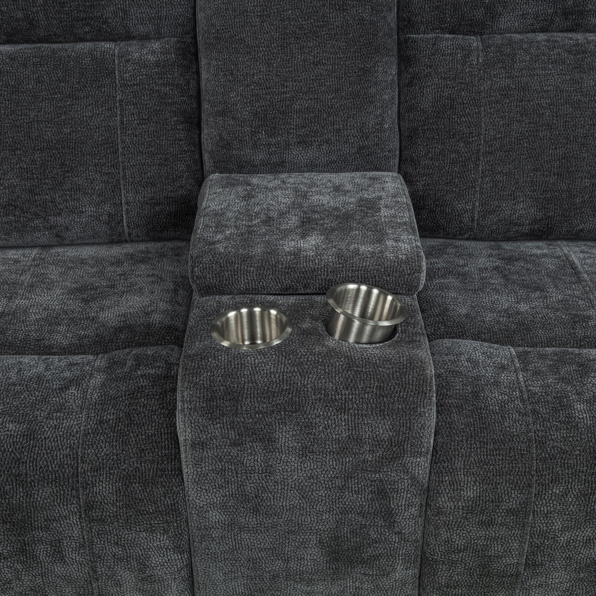Kennett Chenille Upholstered Power Reclining Loveseat Grey