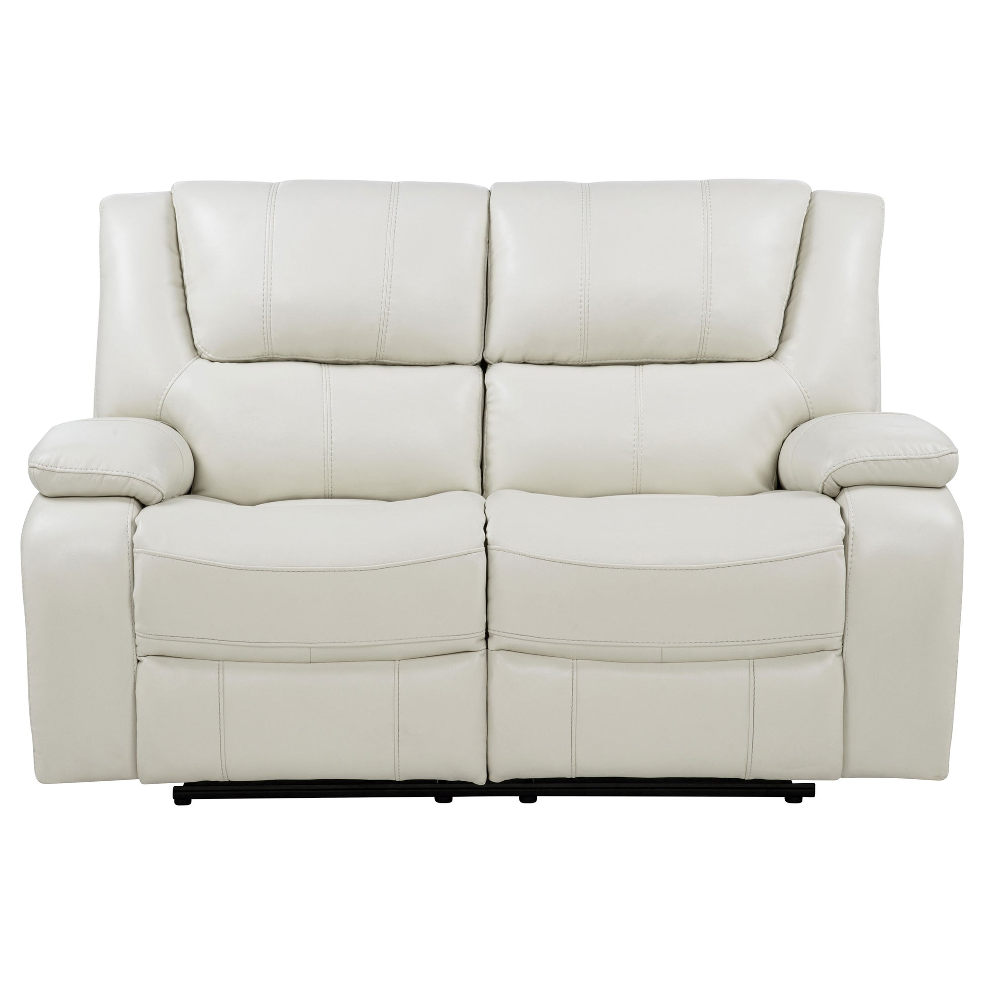 Camila Upholstered Motion Reclining Loveseat White