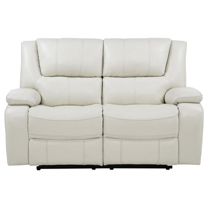 Camila Upholstered Motion Reclining Loveseat White