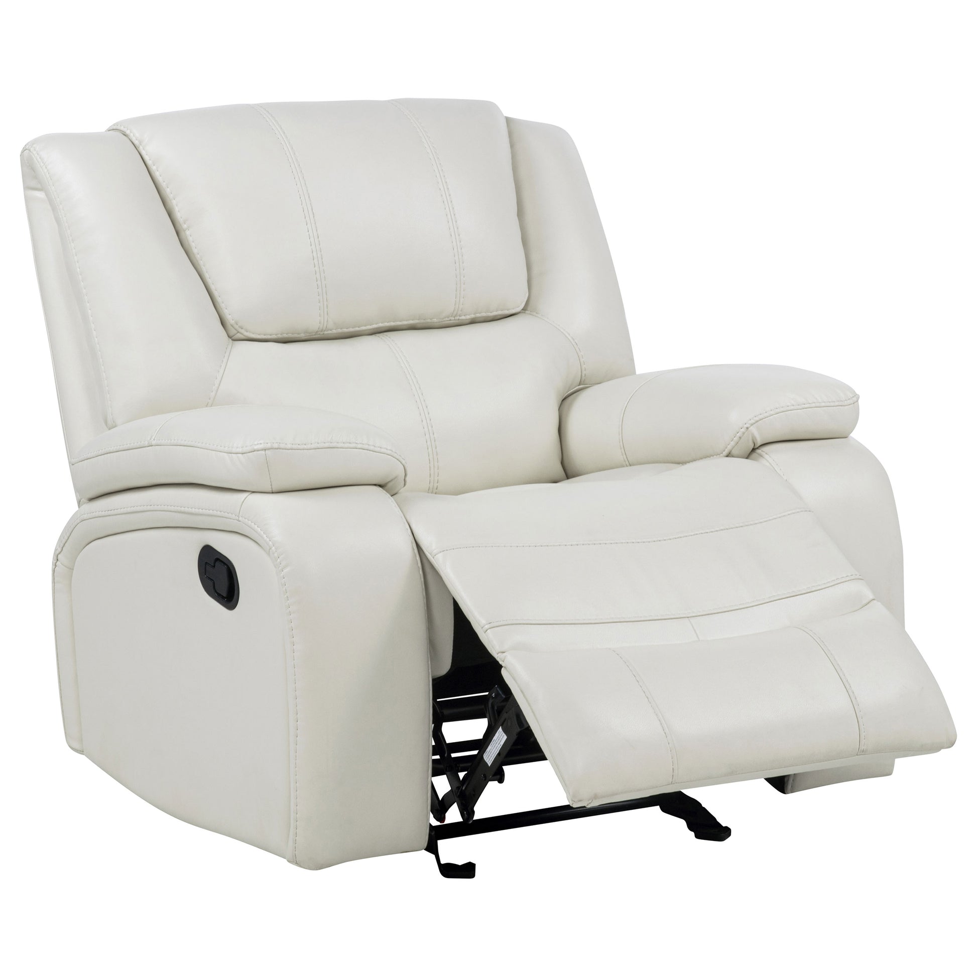 Camila Upholstered Glider Recliner Chair White