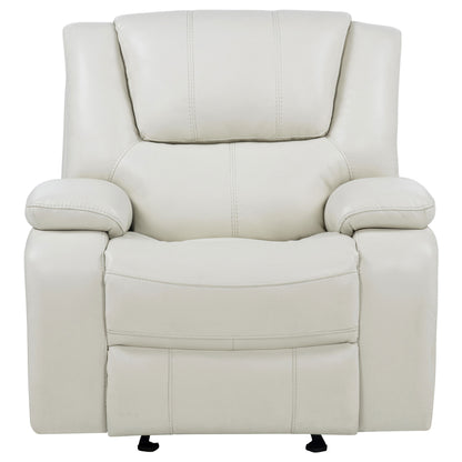 Camila Upholstered Glider Recliner Chair White