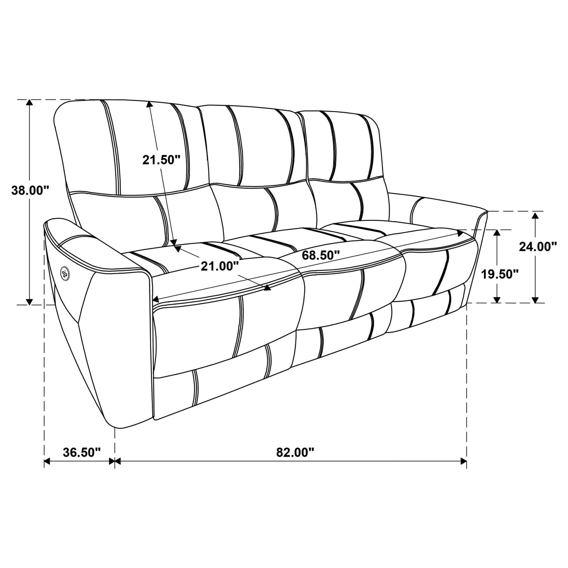 Greenfield Upholstered Power Reclining Sofa Saddle Brown