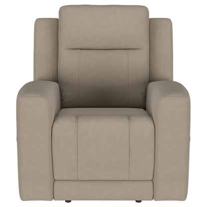 Brentwood 3-piece Upholstered Reclining Sofa Set Taupe