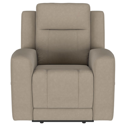 Brentwood 3-piece Upholstered Reclining Sofa Set Taupe