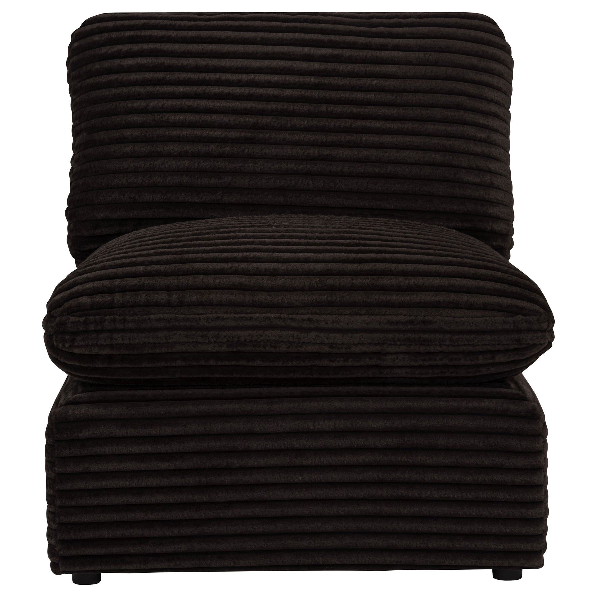 Collins Modular Armless Chair Chocolate Brown