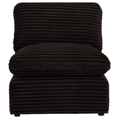 Collins Modular Armless Chair Chocolate Brown