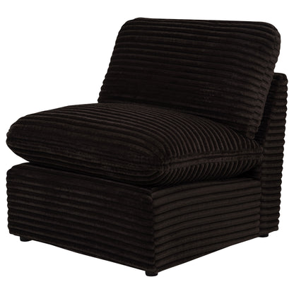 Collins Modular Armless Chair Chocolate Brown