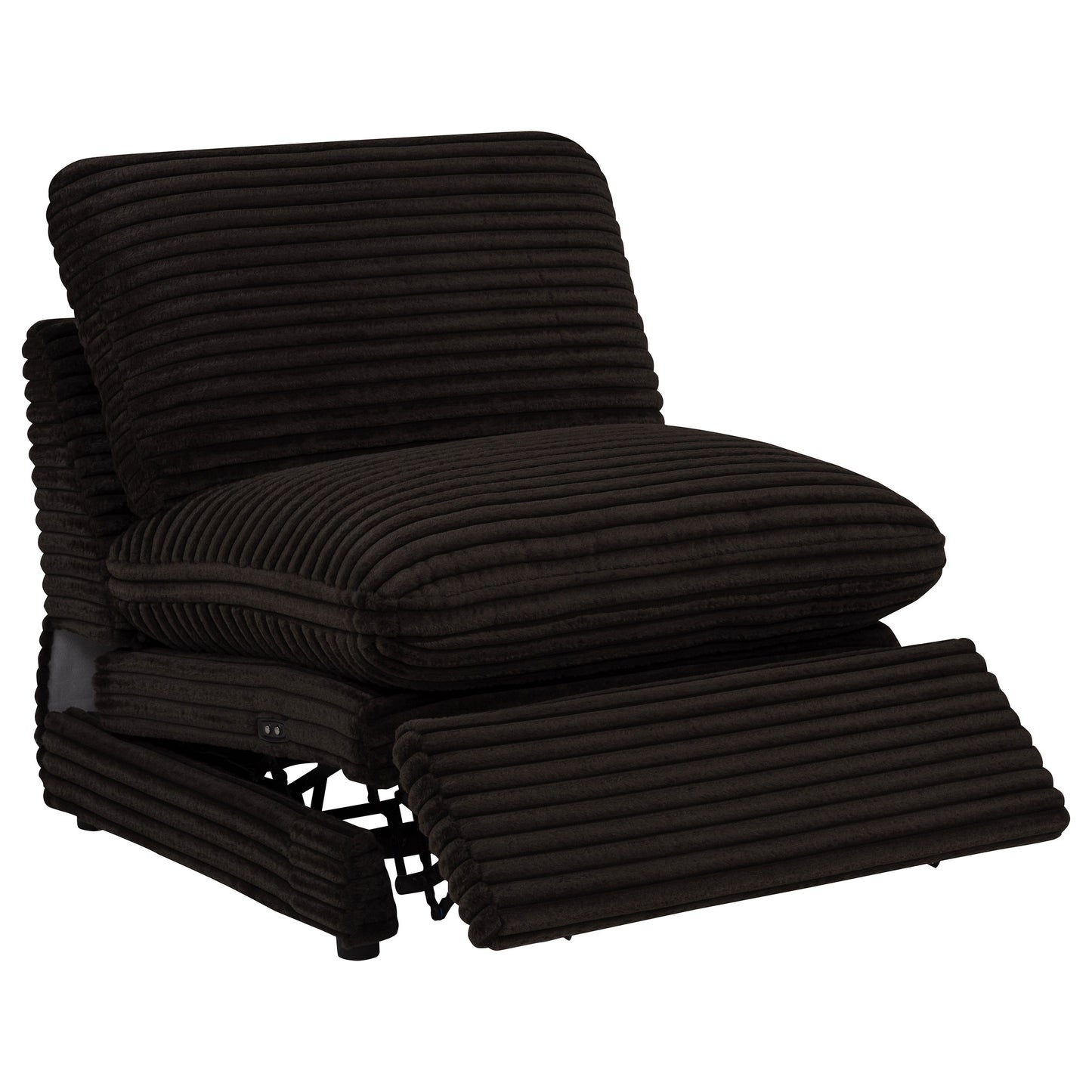 Collins Modular Power Armless Recliner Chocolate Brown