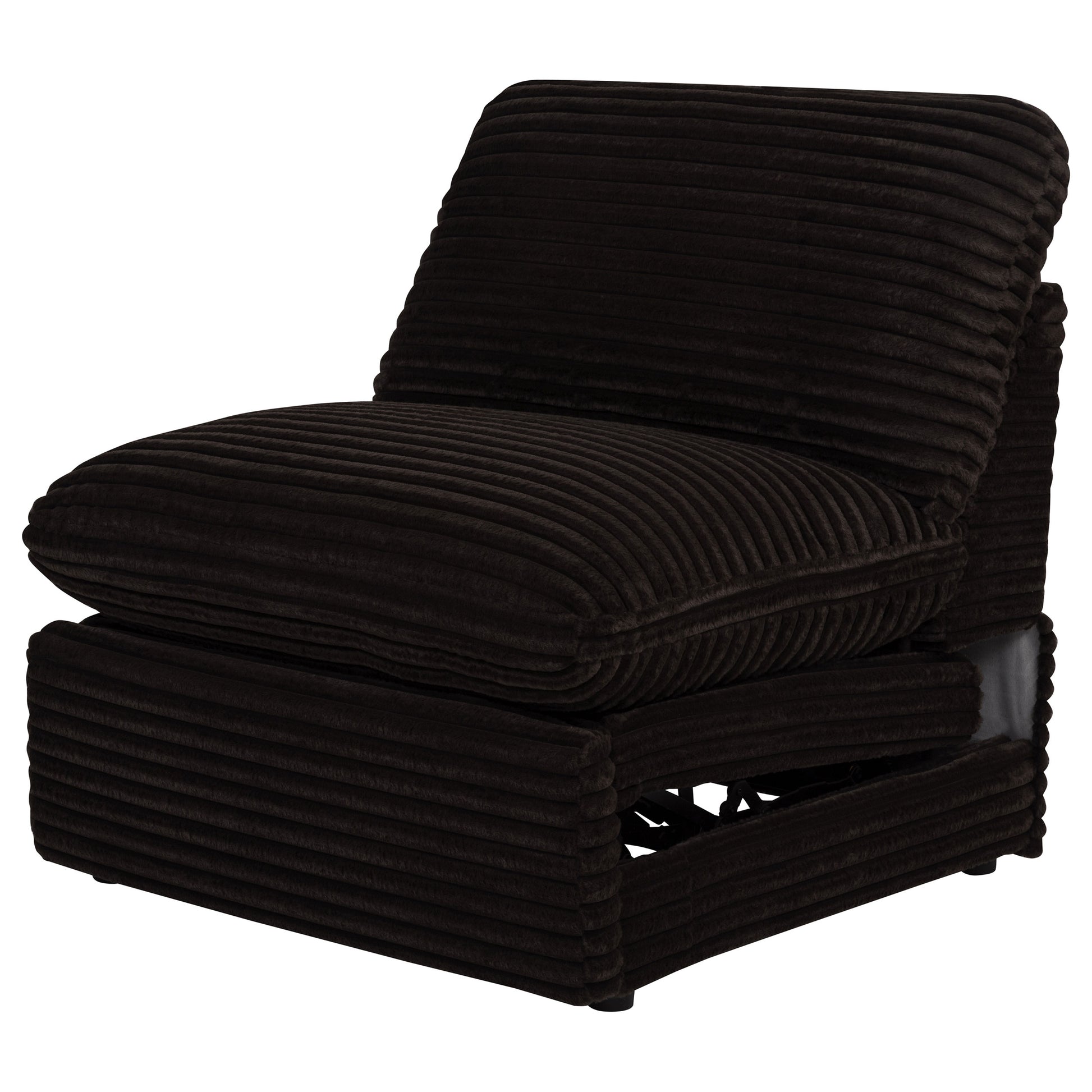 Collins Modular Power Armless Recliner Chocolate Brown