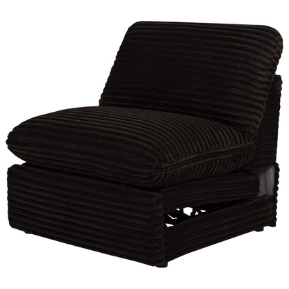 Collins Modular Power Armless Recliner Chocolate Brown