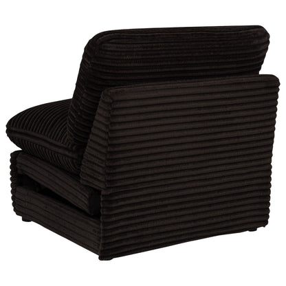 Collins Modular Power Armless Recliner Chocolate Brown