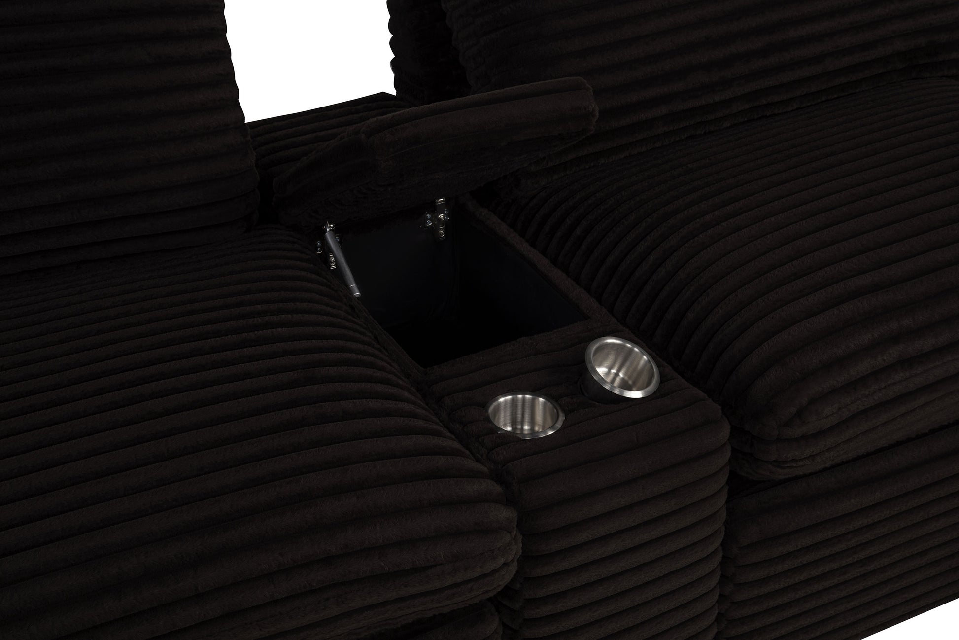 Collins Upholstered Modular Storage Console Chocolate Brown