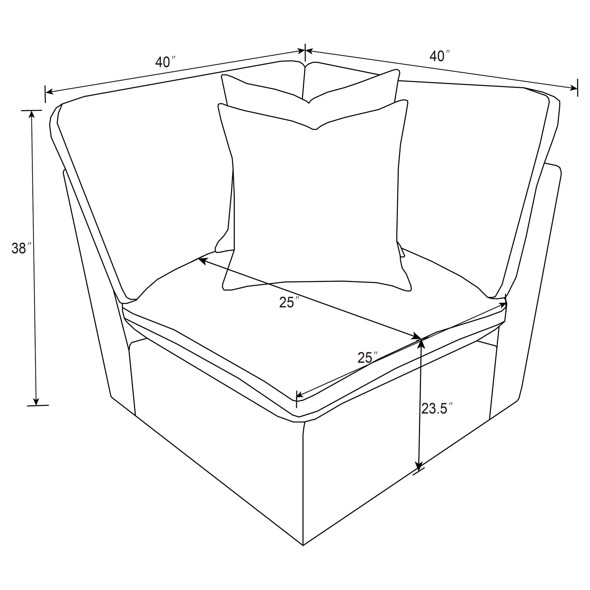 Collins Modular Corner Chair Chocolate Brown