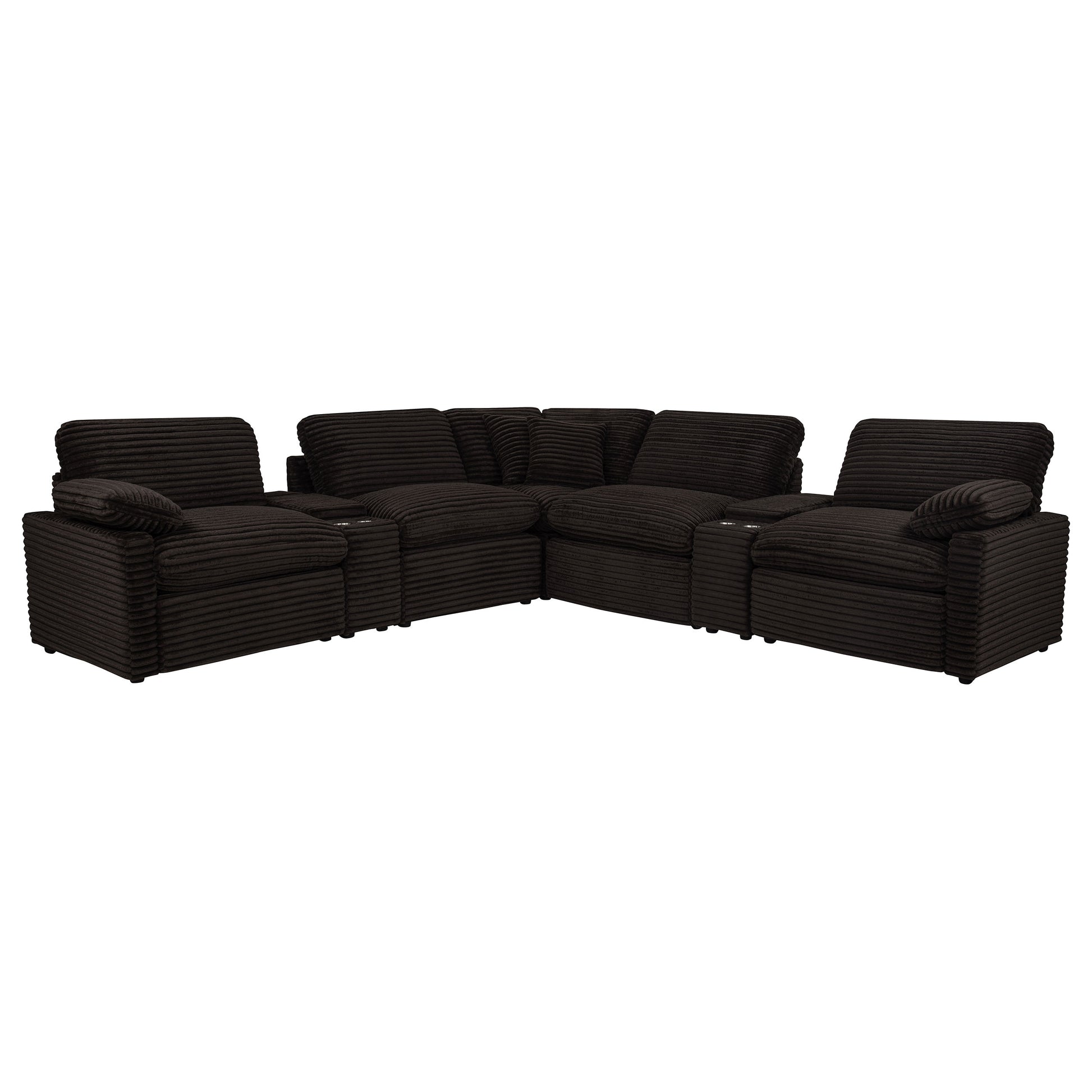 Collins 7-piece Modular Power Reclining Sectional Chocolate Brown