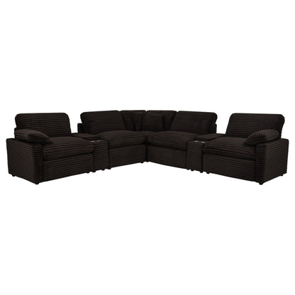 Collins 7-piece Modular Power Reclining Sectional Chocolate Brown