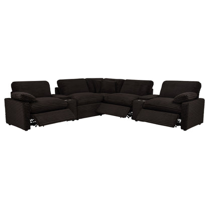 Collins 7-piece Modular Power Reclining Sectional Chocolate Brown