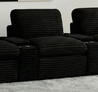 Collins Modular Power Armless Recliner Black
