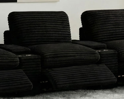 Collins Modular Power Armless Recliner Black