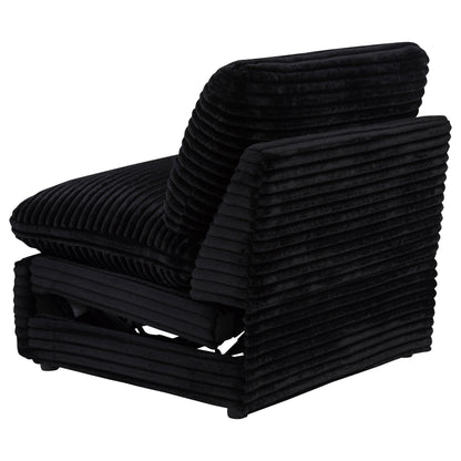 Collins Modular Power Armless Recliner Black