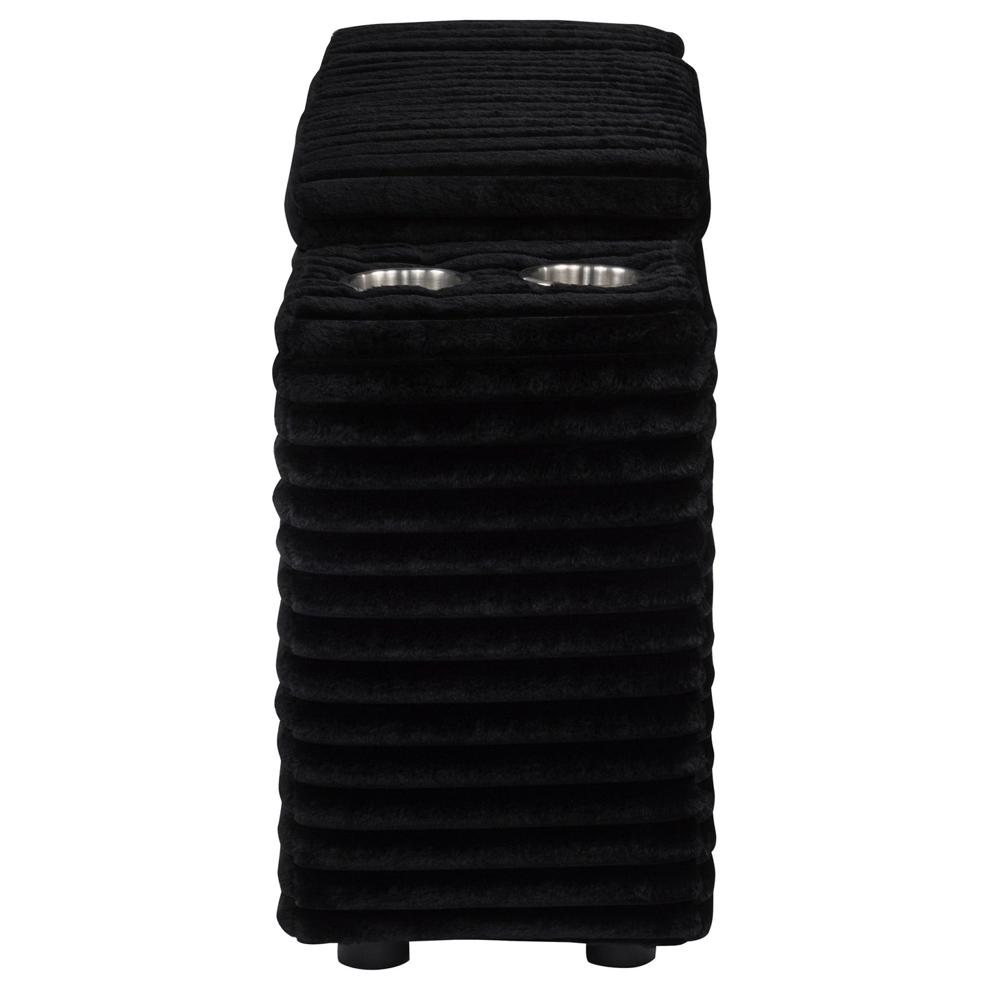 Collins Upholstered Modular Storage Console Black