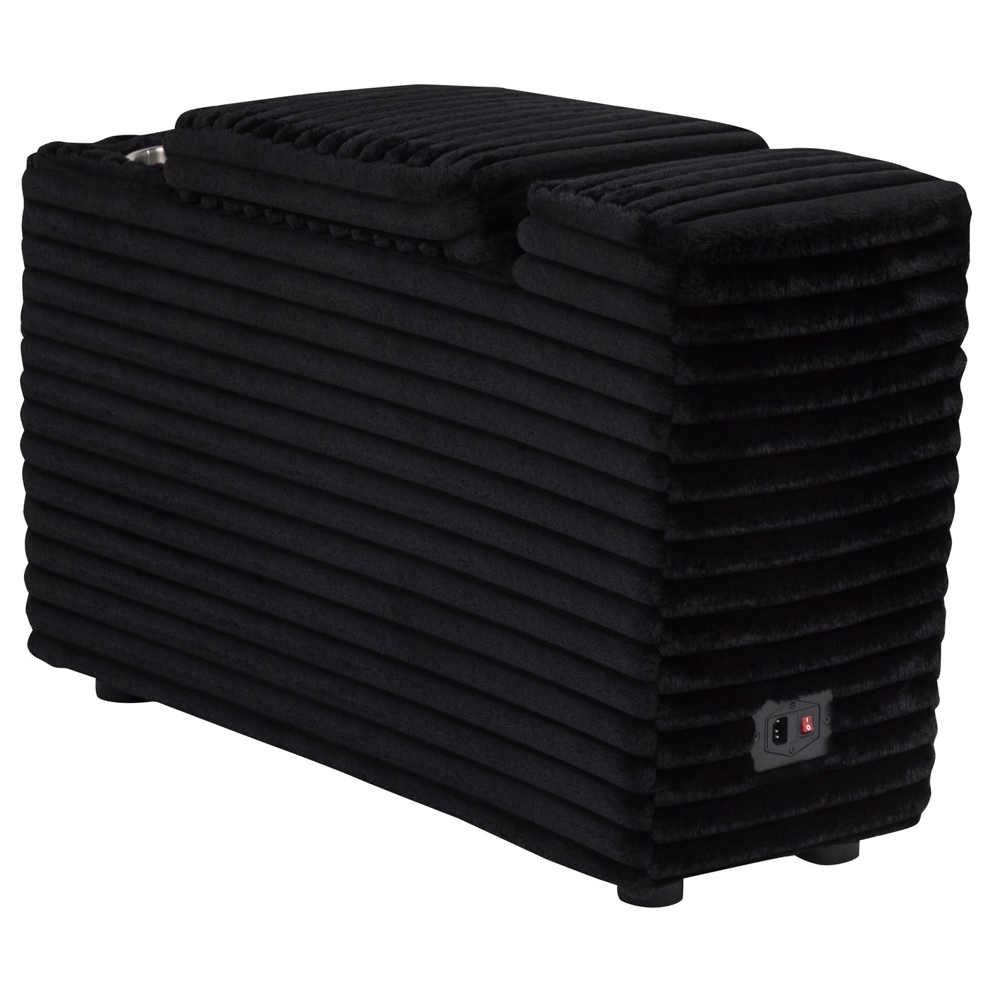 Collins Upholstered Modular Storage Console Black