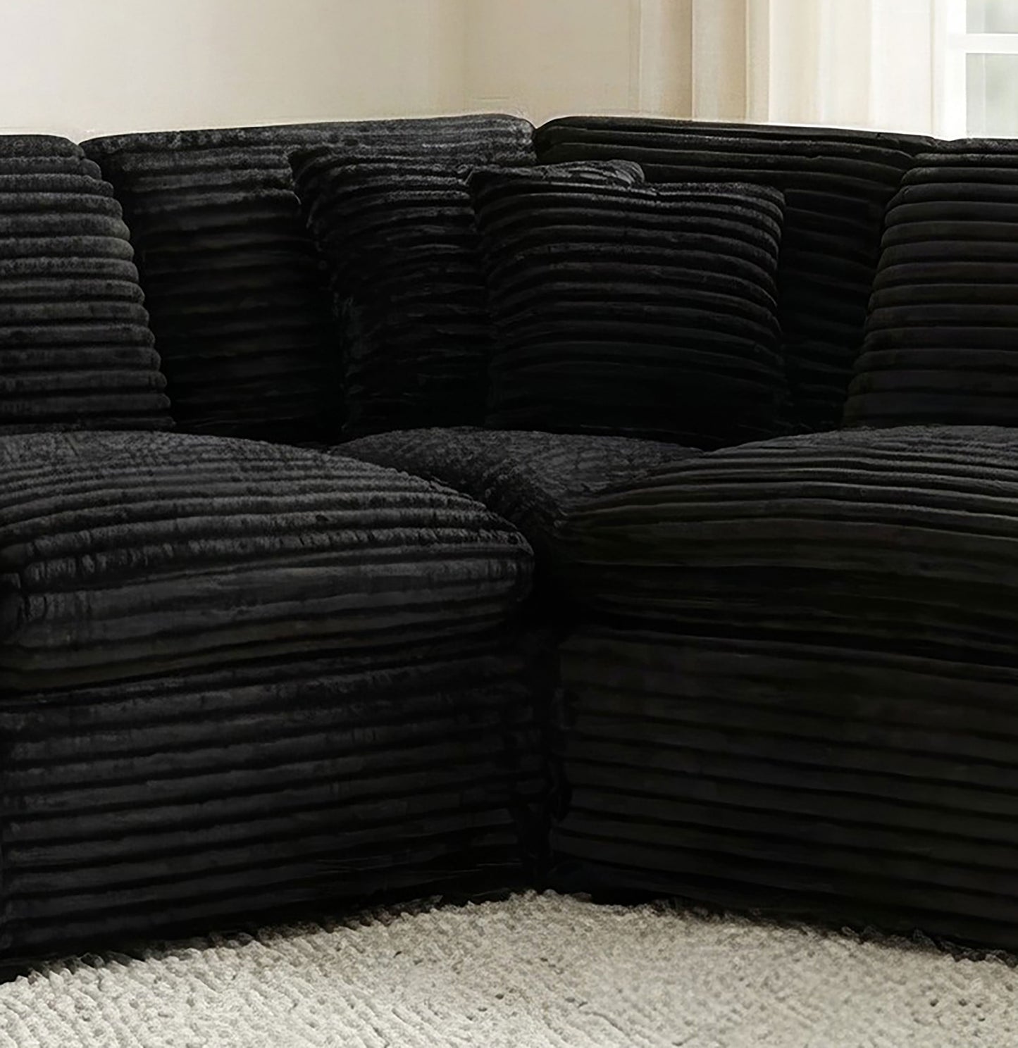 Collins Modular Corner Chair Black