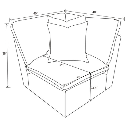 Collins Modular Corner Chair Black
