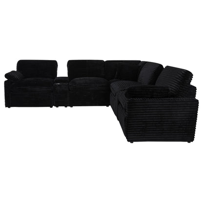 Collins 7-piece Modular Power Reclining Sectional Black