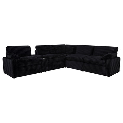 Collins 6-piece Modular Power Reclining Sectional Black