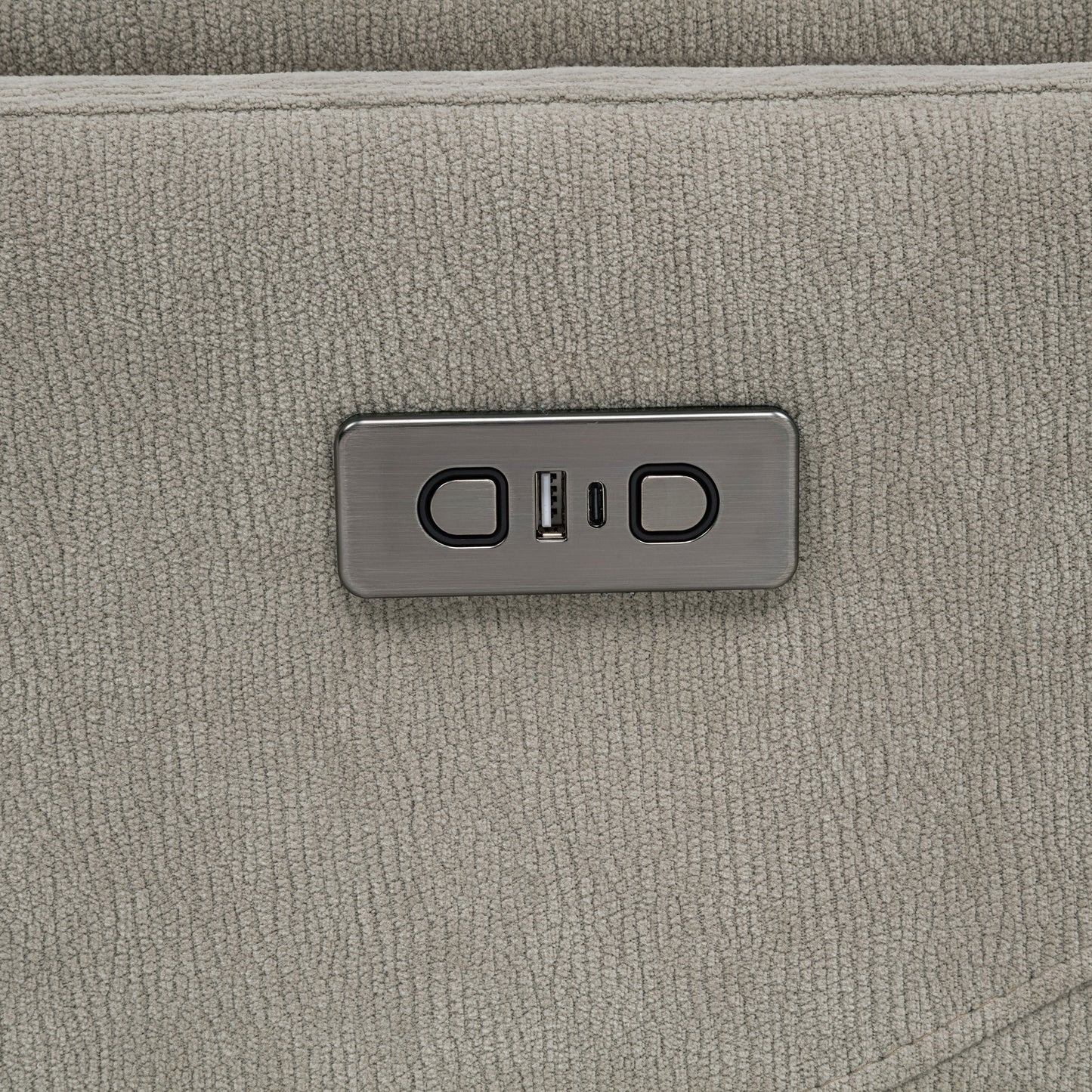 Adler Upholstered Power Swivel Glider Recliner Greige