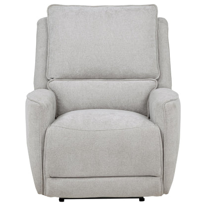 Sylmar Chenille Upholstered Power Recliner Dove Grey