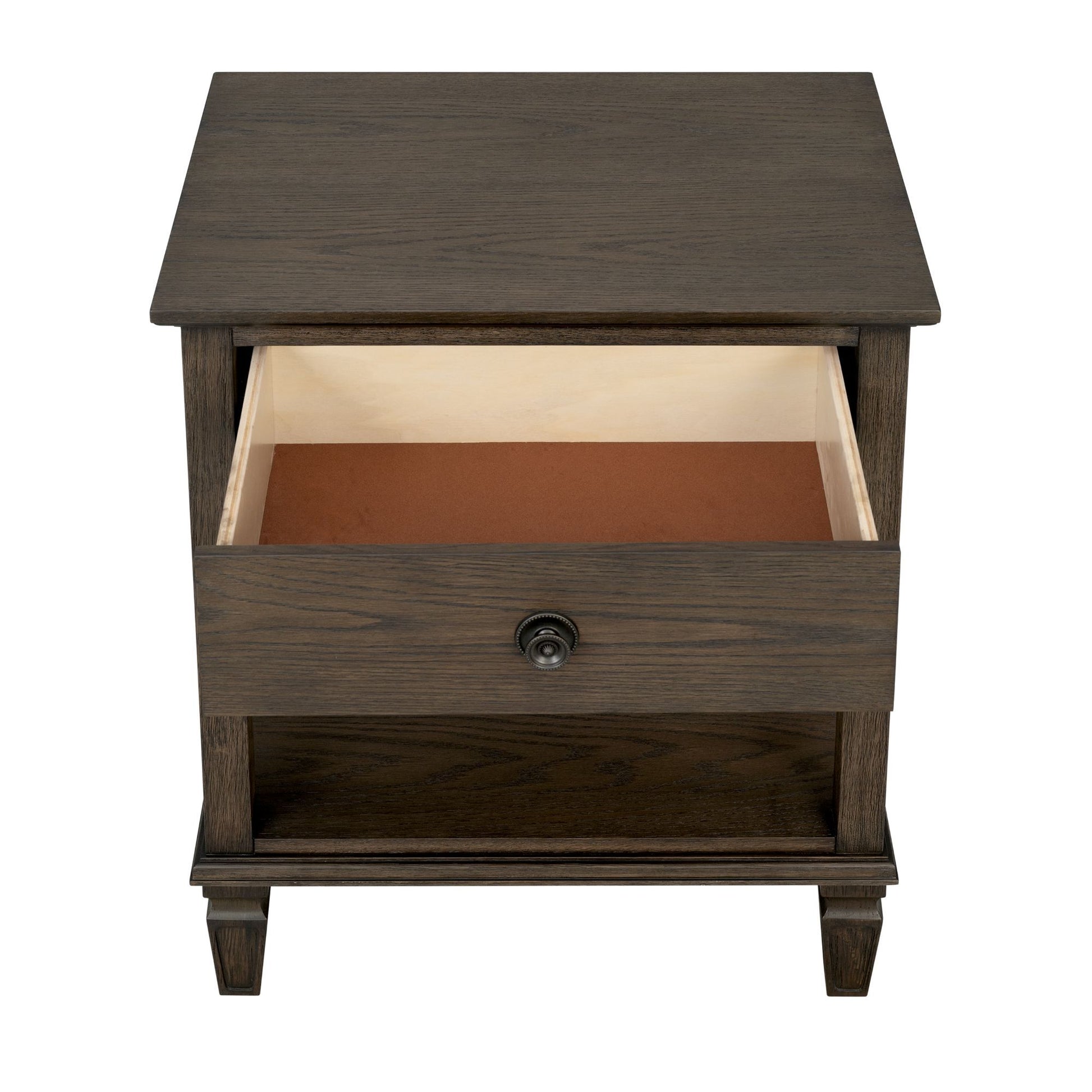 Victoria - Bedside Table With Drawer And Shelf - The Sleep Loft - Online Mattress Showroom NYC