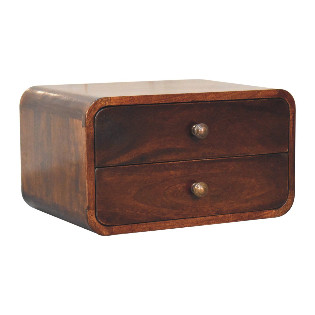 Curved Wall Mounted Bedside Nightstand - The Sleep Loft - Online Mattress Showroom NYC