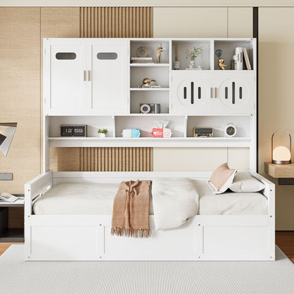 Daybed With All-In-One Cabinet And Shelf - The Sleep Loft - Online Mattress Showroom NYC