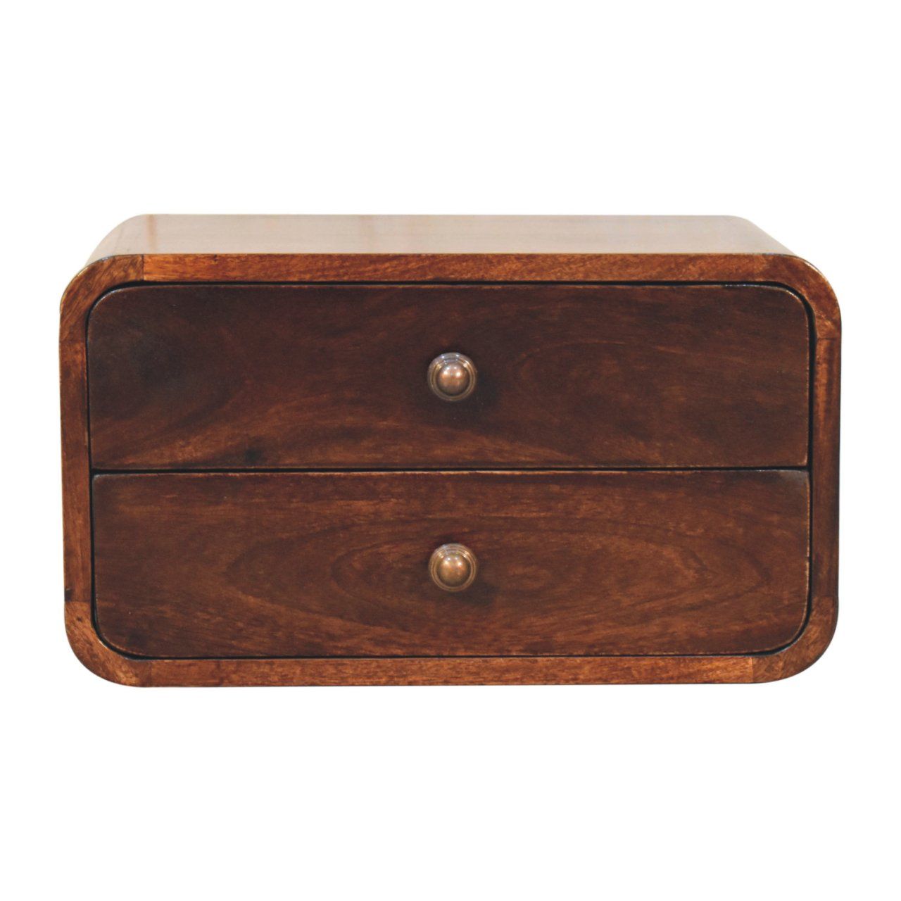 Curved Wall Mounted Bedside Nightstand - The Sleep Loft - Online Mattress Showroom NYC