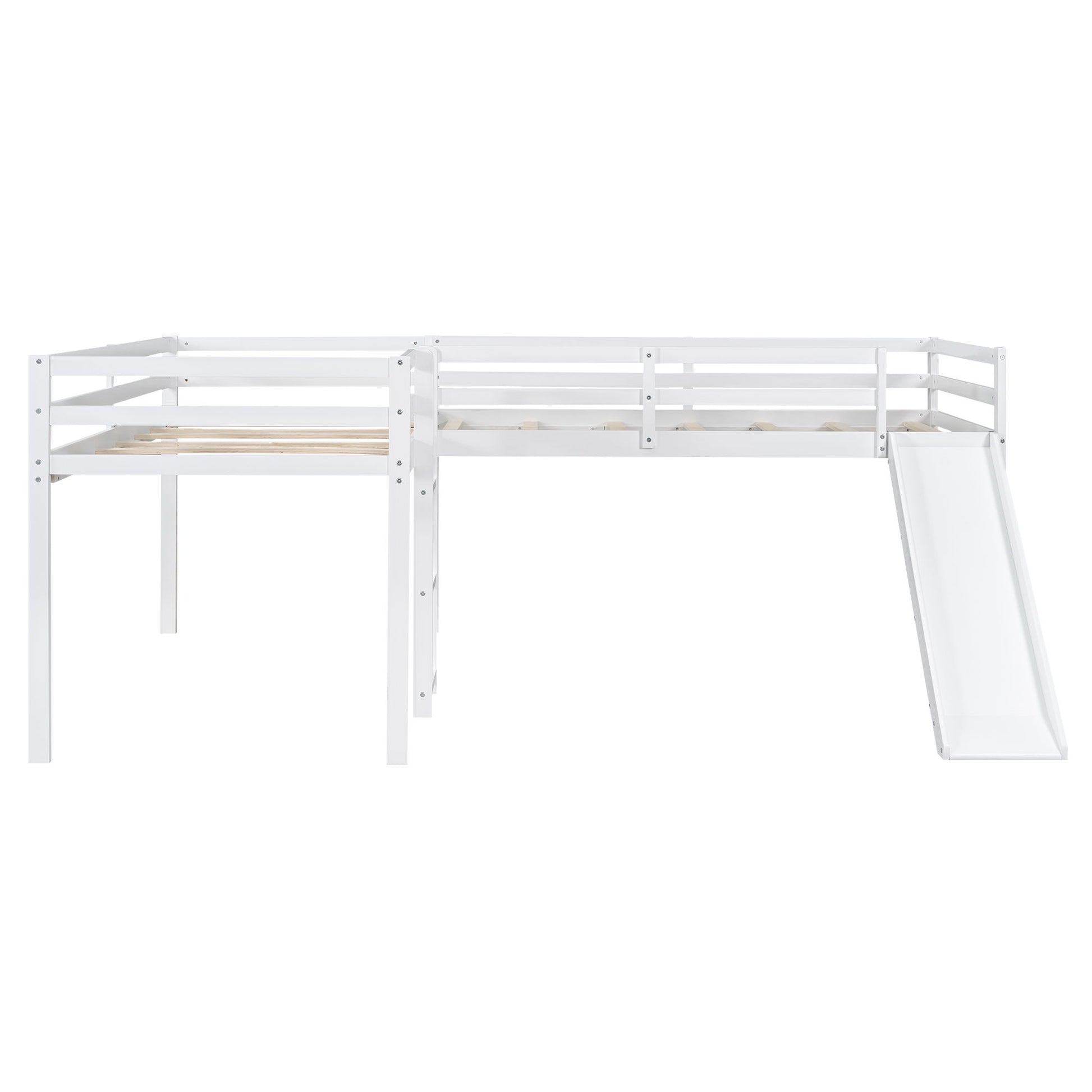 L Shaped Loft Bed With Ladder And Slide - The Sleep Loft - Online Mattress Showroom NYC