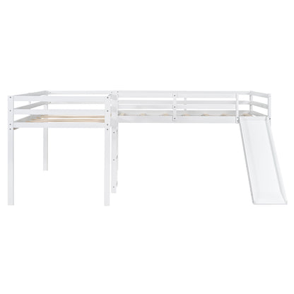 L Shaped Loft Bed With Ladder And Slide - The Sleep Loft - Online Mattress Showroom NYC