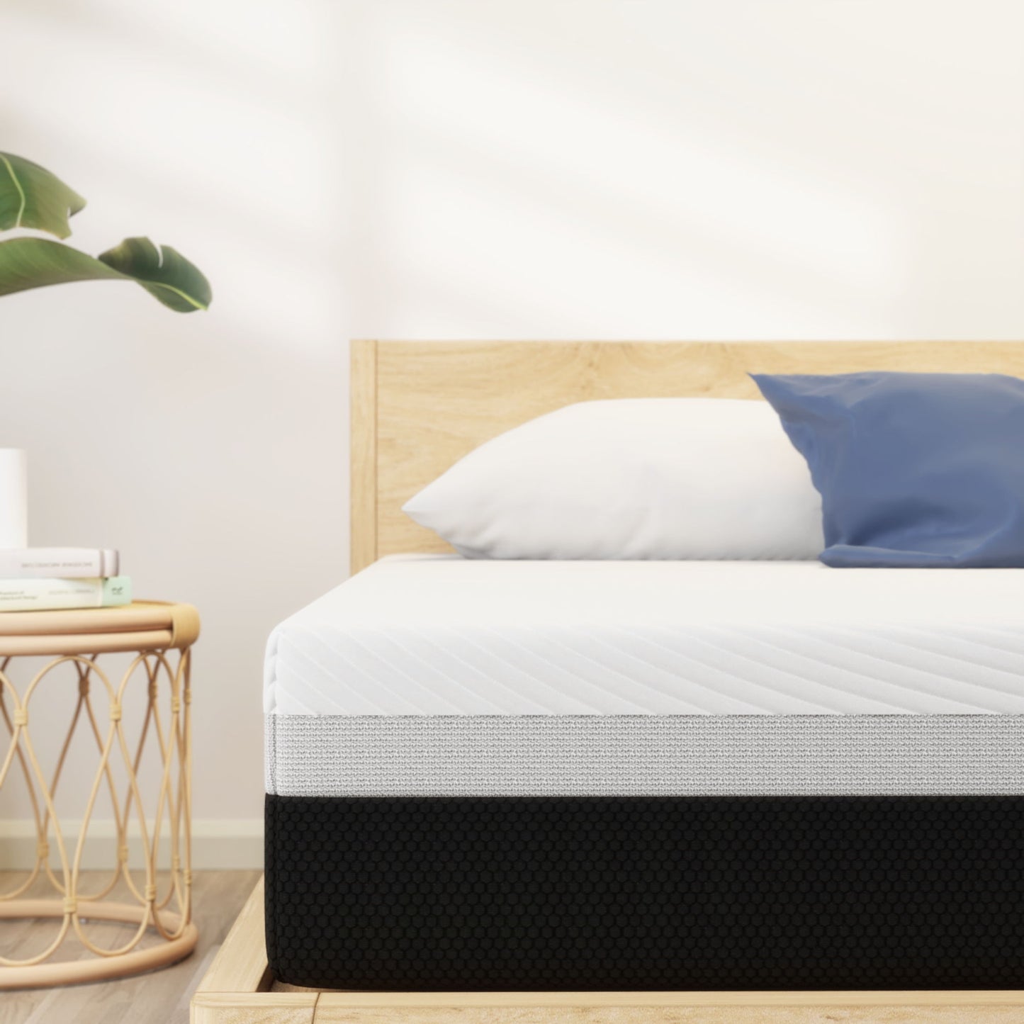 12'' Queen Size Hybrid Mattress, Cooling Memory Foam & Pocket Springs Medium Firm - White - The Sleep Loft - Online Mattress Showroom NYC