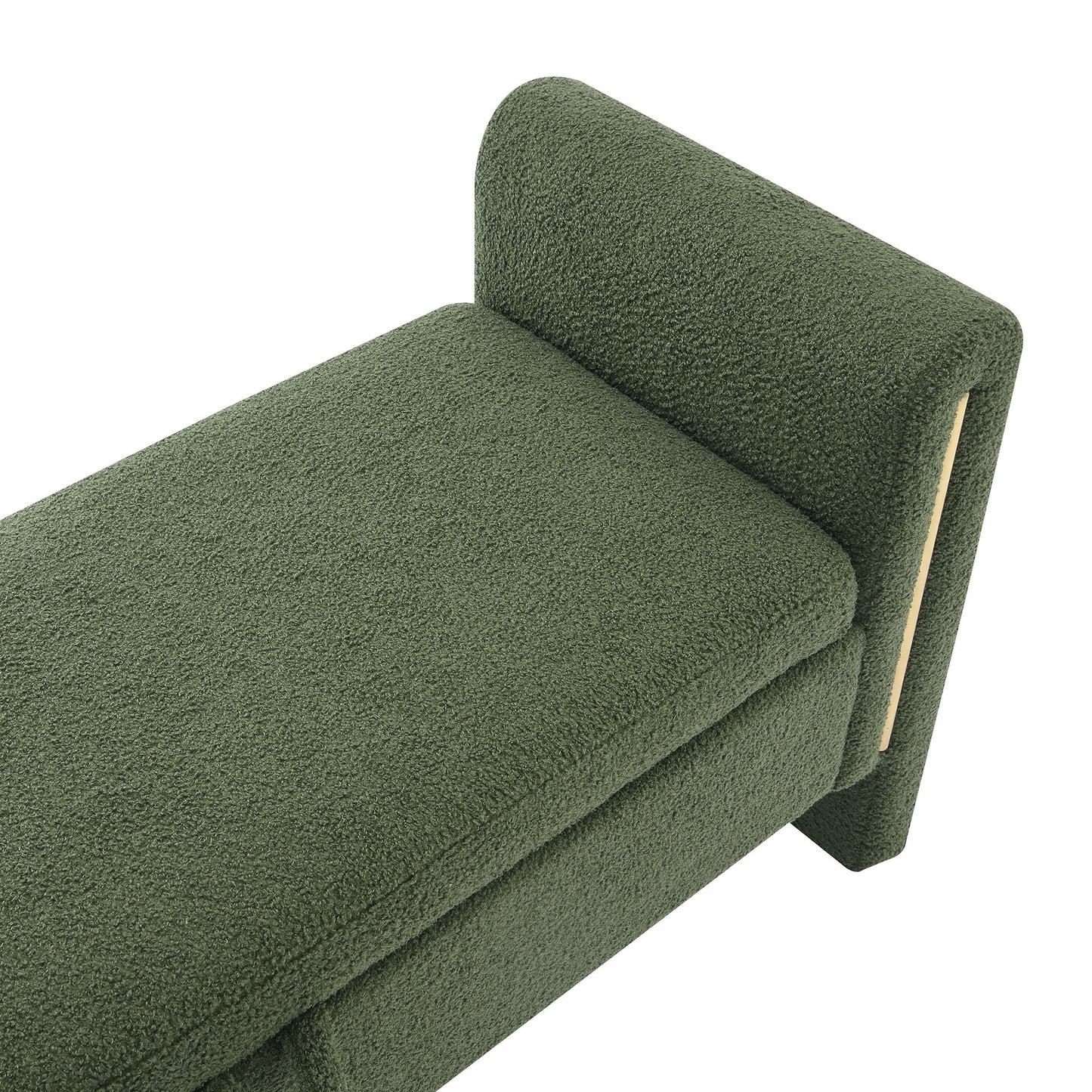 Modern Teddy Upholstered Large Bed End Bench With Arms And Storage - The Sleep Loft - Online Mattress Showroom NYC