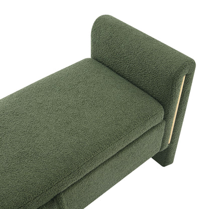 Modern Teddy Upholstered Large Bed End Bench With Arms And Storage - The Sleep Loft - Online Mattress Showroom NYC
