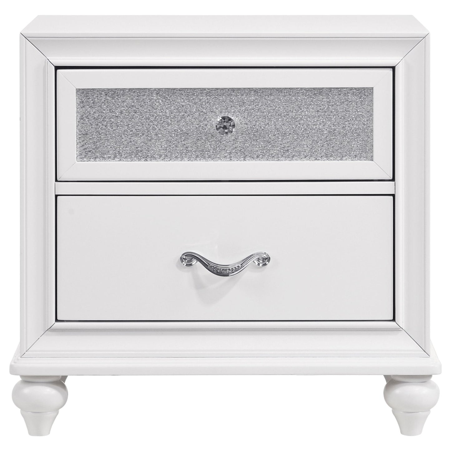 Barzini - 2 Drawer Nightstand Storage - White - The Sleep Loft - Online Mattress Showroom NYC