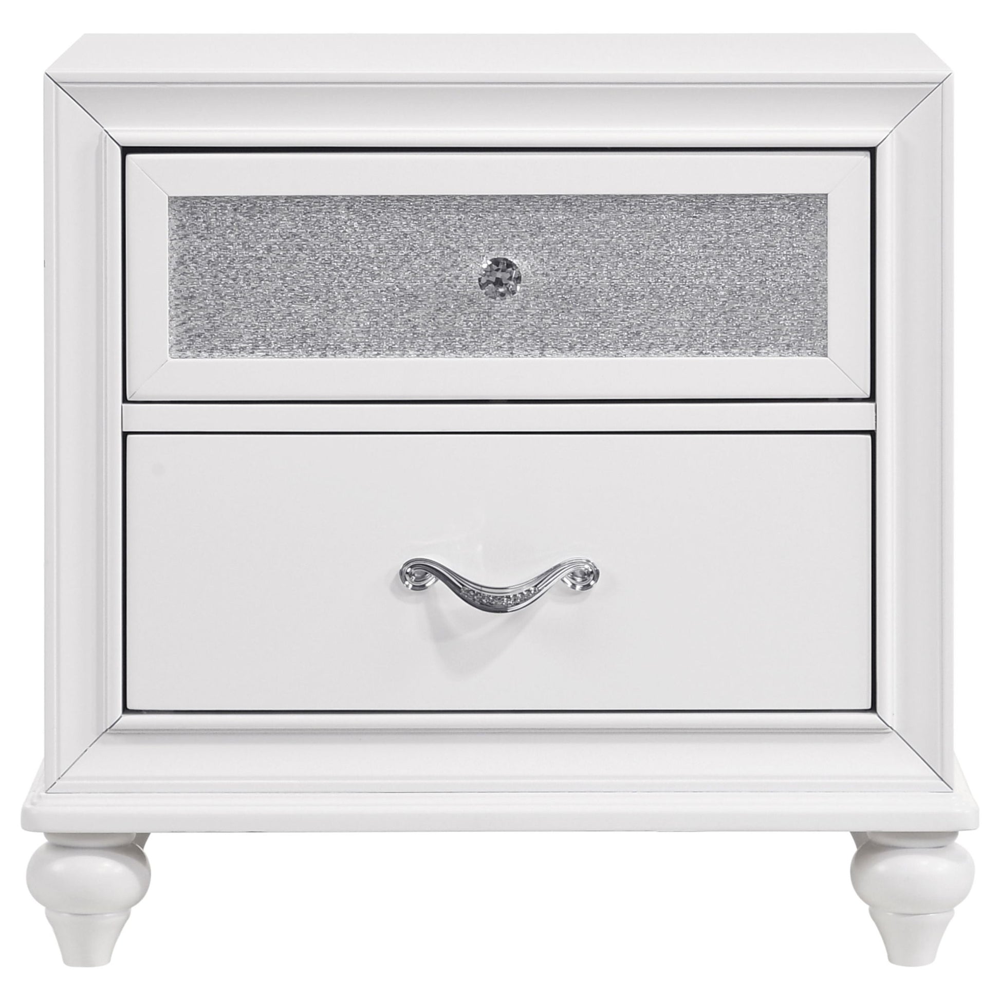 Barzini - 2 Drawer Nightstand Storage - White - The Sleep Loft - Online Mattress Showroom NYC