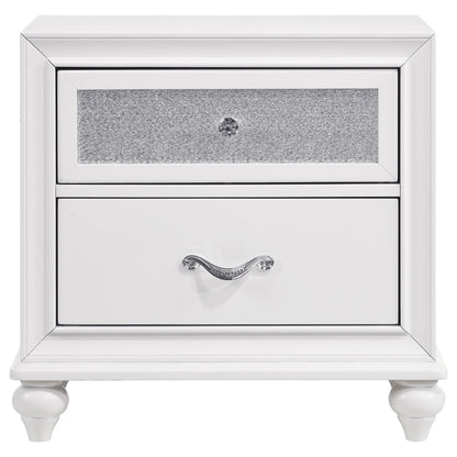 Barzini - 2 Drawer Nightstand Storage - White - The Sleep Loft - Online Mattress Showroom NYC