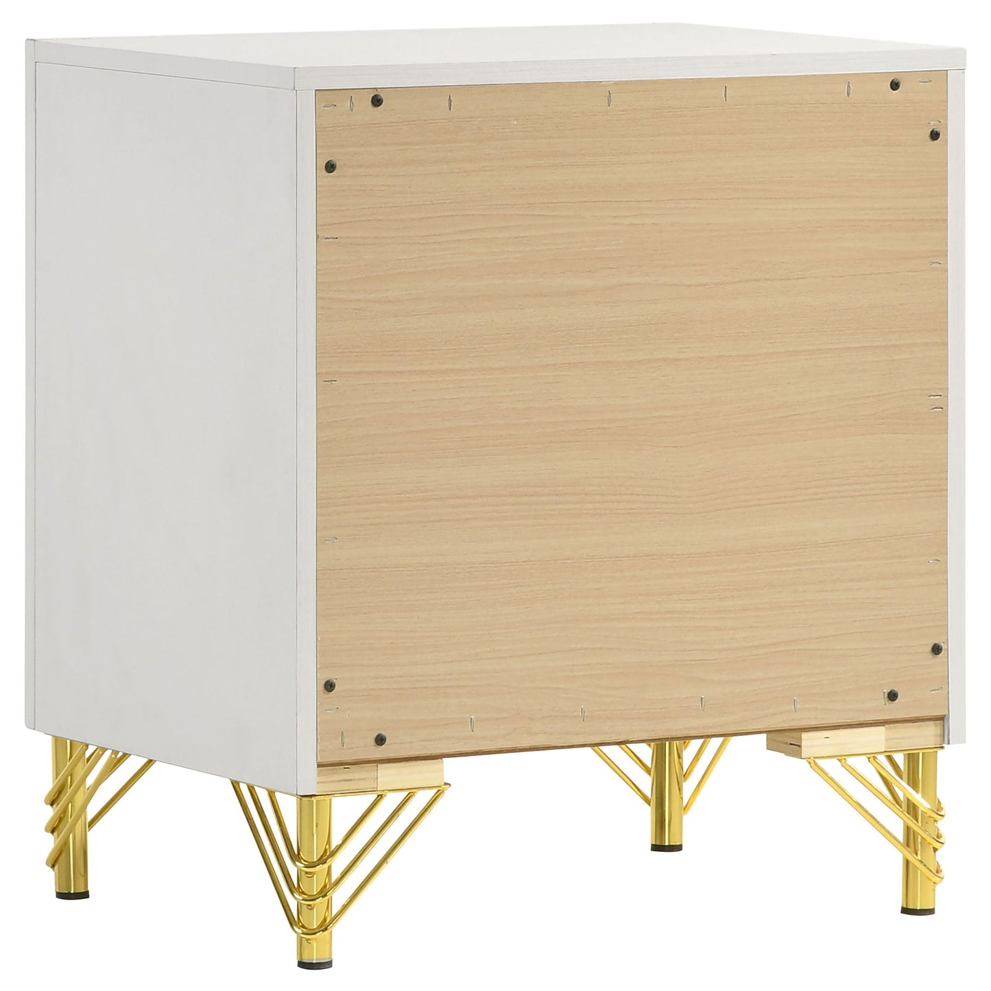 Chesney - 2 Drawer Nightstand With Trim, Bedroom Side Table - White - The Sleep Loft - Online Mattress Showroom NYC