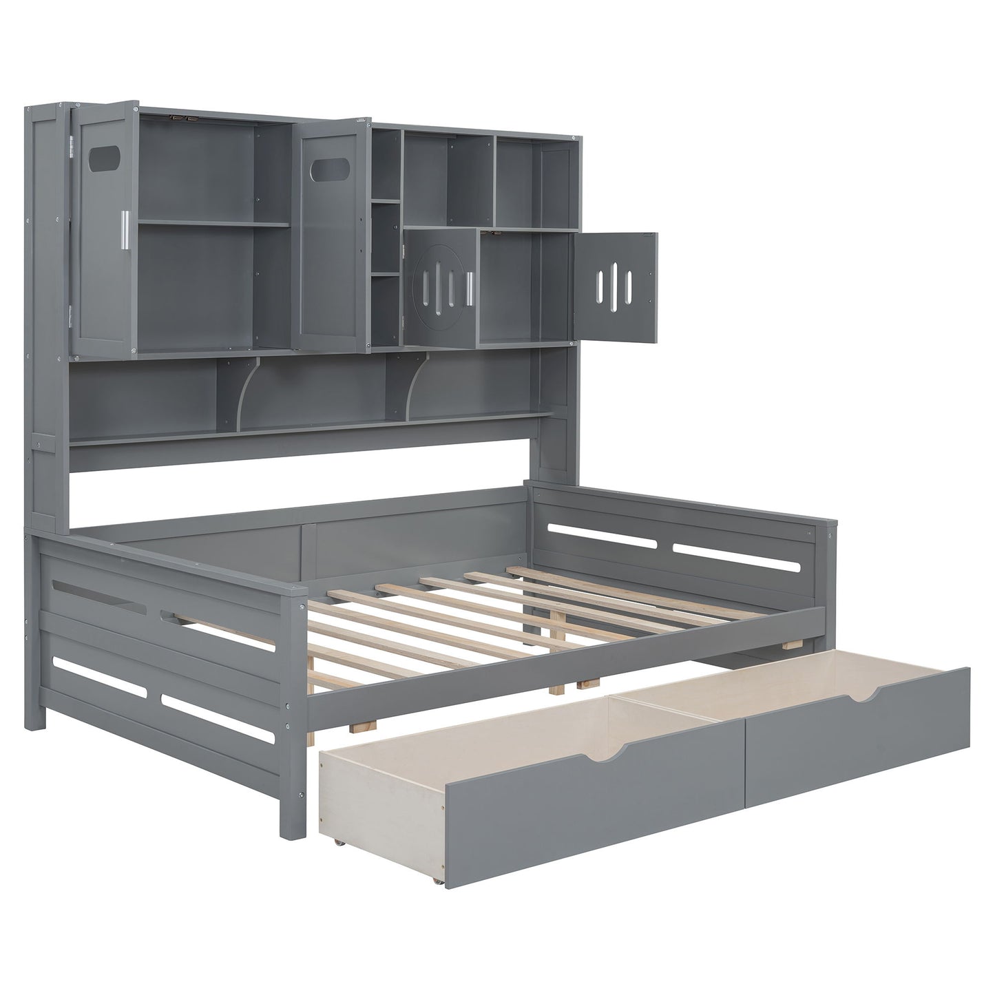 Daybed With All-In-One Cabinet And Shelf - The Sleep Loft - Online Mattress Showroom NYC