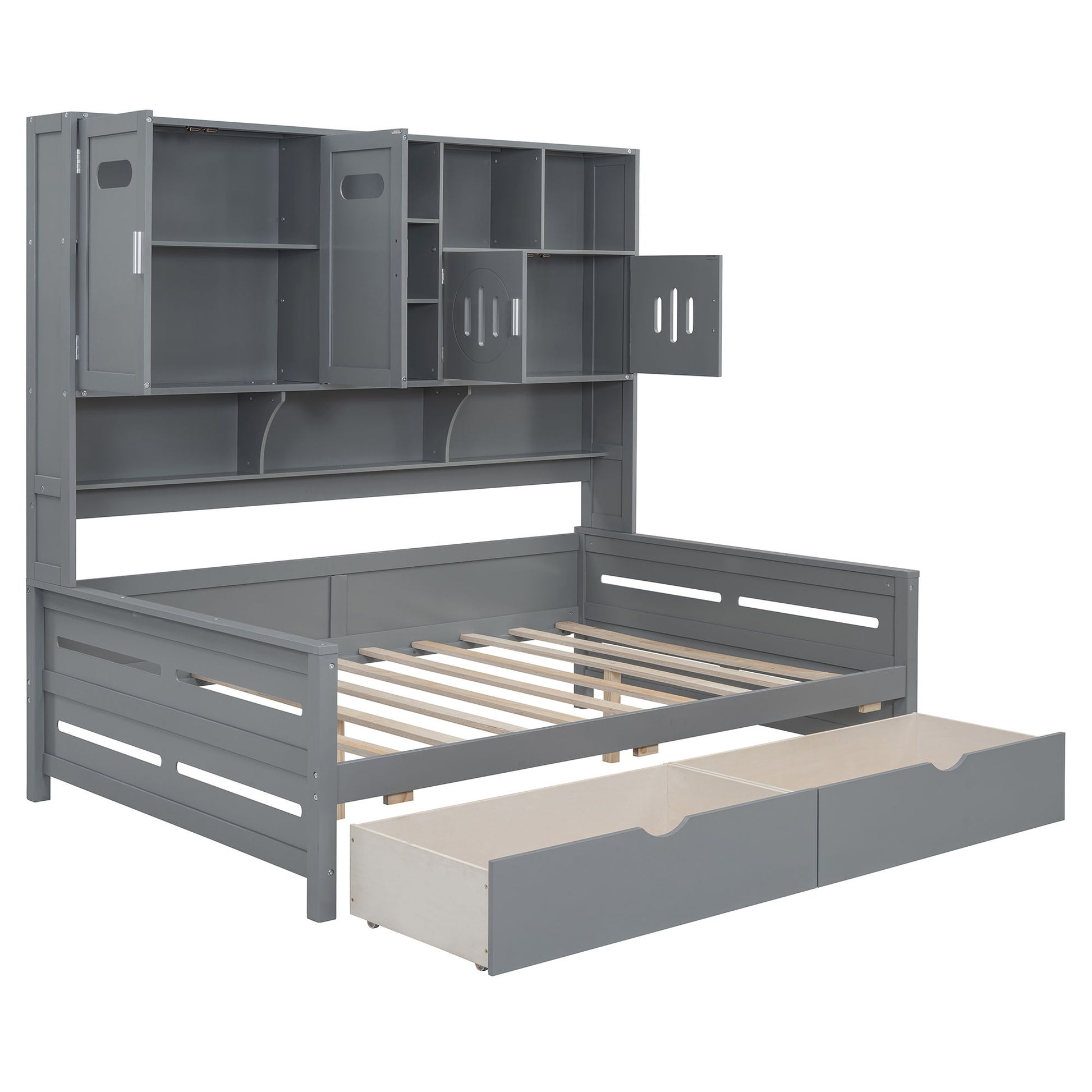 Daybed With All-In-One Cabinet And Shelf - The Sleep Loft - Online Mattress Showroom NYC