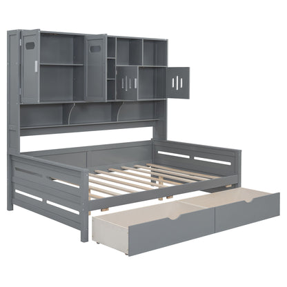 Daybed With All-In-One Cabinet And Shelf - The Sleep Loft - Online Mattress Showroom NYC